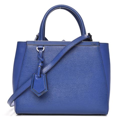 fendi 2jours neon blue|FENDI Vitello Elite Medium 2Jours Tote Blue Neon.